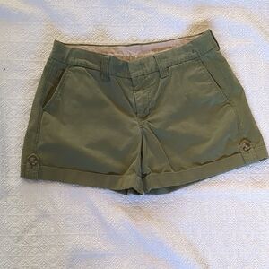 Banana Republic Green Cargo Shorts with Flat Waistband